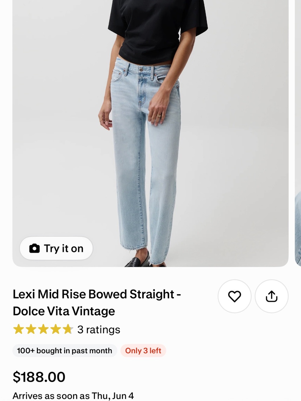 pistola Light Blue Straight Leg Jeans